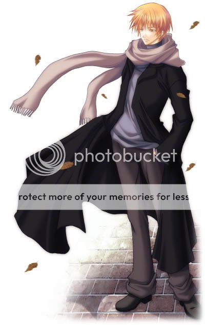 Anime Blonde Boy Scarf Trench Coat Pictures Images Photos